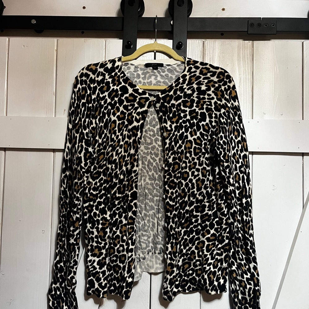 J. Crew Leopard Print Sweater